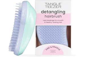 Tangle Teezer Fini e Fragili Ultimate Detangler per capelli colorati, fini e sottili - Spazzola a doppie setole morbide riduce rottura e lo strappo - Ideale per capelli delicati - Verde e Viola