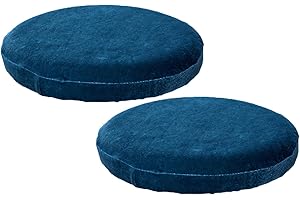 Hahhhha Paquete de 2 Fundas Redondas para Taburete de Bar, Fundas elásticas para sillas de Bar Fundas de cojín Lavables para taburetes de Polvo Protector de Asiento para Silla de Oficina, Azul Real