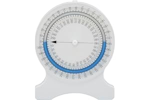 FOUF Goniomètre 360 ​​degrés, Inclinomètre pour la Mesure de la Plage de Mouvement Articulaire, Mesure Précise de L'angle de Torsion de la Colonne Vertébrale de la Scoliose Idéal pour la Salle de Classe ou