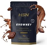 HSN Evowhey Protein No Sweeteners - Chocolate 2 kg | Whey Protein Concentrate from Grass Cows. Gluten and Soy Free. Does not