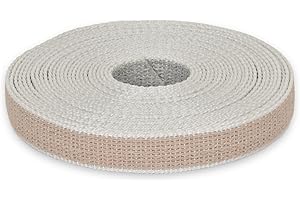 Corderie Italiane 006006503 Cintino in cotone 22 mm - 7,5 mt, beige/grigio perla