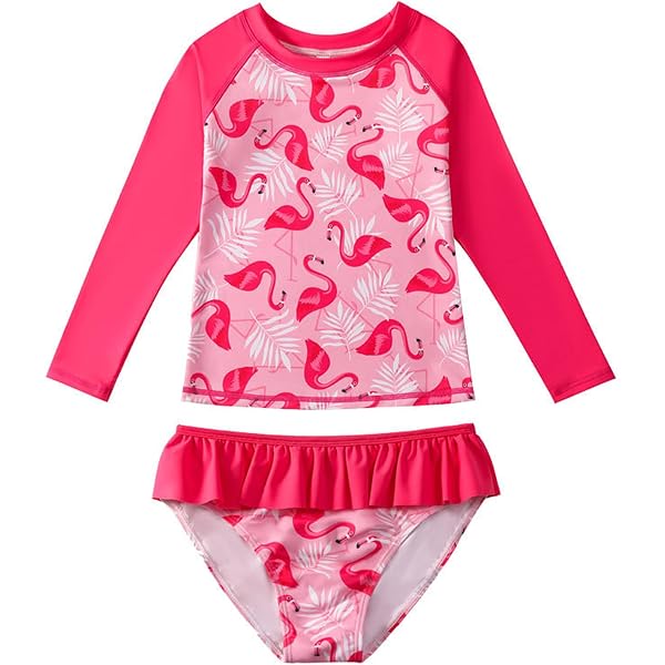 iiniim 3 Pièce Maillots De Bain Enfant Fille Été Ensemble De Plage Piscine Ado Maillot De Natation Surf Feuille Bleu 5-6 Ans