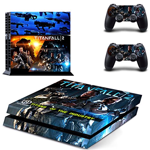 Preisvergleich Produktbild Playstation 4 + 2 Controller Aufkleber Schutzfolie Set - Titanfall 2 (4) / PS4