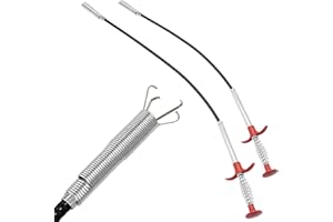 Hurifeng 2 Stück Krallengreifer - Flexibel und Biegsam Rohrreinigungsspirale - Abflussreiniger für Küche, Bad, Waschbecken und Abwasserkanäle (2m + 0,9m)