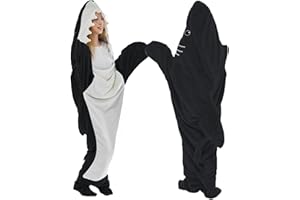 PEKMAR hai decke zum anziehen, Hai Decke für Erwachsene, Shark Blanket Zum Anziehen Flanell, Gemütlicher Hai Schlafsack, Niedlicher Hai Einteiler Schlafanzug, Hai-Liebhaber