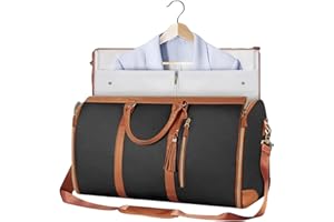 MEIFIYU Borsa Porta Abiti da Viaggio,Borsa Viaggio Pieghevole,Alta Capacità Borsa Viaggio Donna,Borsa da Viaggio Porta Abiti Pieghevole,2 in 1 Borsone da Viaggio Pieghevole Impermeabile (Nero)