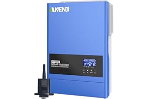 Aninerel 6200W Solar Hybrid Wechselrichter 48VDC zu 230VAC Reiner Sinus Wechselrichter mit 120A MPPT Solarladeregler, Max PV-Eingangsspannung 500V, für 48V Lithium Batterien,mit WiFi-Modul