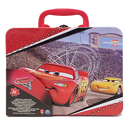 Cardinal - 6035603 - Grande Maleta Metal 2 Puzzles lenticulaires - Cars 3