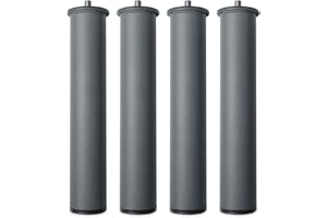 Homey - Juego de 4 Patas para Somier o Base Tapizada Cilíndricas Roscadas, Gris, Altura 25 cm