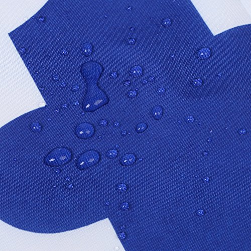Nakital Duschvorhänge weiß Blue Top Qualität Anti-Schimmel Duschvorhang Digitaldruck inkl. 12 Duschvorhangringe für Badezimmer Art-I 180x180cm WC Zubehör Out of the - 8
