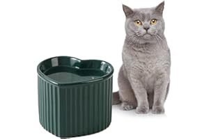 HCHLQLZ Miska na karmę dla kota podwyższona miska na wodę dla kotów – ceramiczna miska dla kota – wysoka miska przeciw wymiotom – miska dla kota – miska na karmę dla kotów – miska do picia dla kota – 340 ml