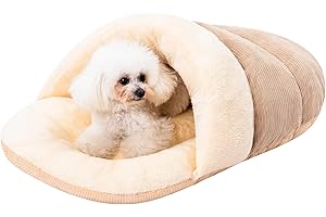 Jiupety Cama para gatos de interior, bonita cueva de cama cubierta para gatos, camas suaves y acogedoras para gatos y perros pequeños, camas antideslizantes y cálidas para gatitos, cueva de casa, nido
