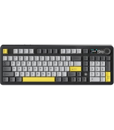 Tastiera Meccanica Gaming AK650 Wireless 65%, Con Schermo TFT 0.85", Manopola E Batteria 5000 MAh - Hotswap E RGB