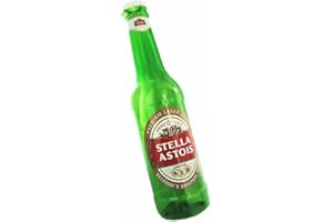 ESME & CO. Large Money Bottles for Coins and Notes, Stylish Tall Giant 2Feet Money Bottle Tin Plastic Piggy Bank Moneyboxes Inspired Box Pot (Stella Astois 2Feet)