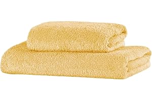 GIOVANNI DOLCINOTTI MADE IN ITALY Giovanni Dolcinotti | Set of 2 Bath Towels in Terry - Yellow- 100% Cotton