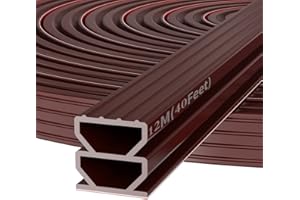 FFPMYF Nastro sigillante autoadesivo per porte, in gomma, per finestre, per porte (marrone, 1 cm x 12 m)