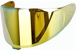 Everalo Kompatibel mit Shoei Nxr 2 Visier - Z8 - X15 - xSPR Pro - Cwr f2 - Helmvisier Pinlock Ready Anti-Kratzer und Anti-Beschlag (Gold)
