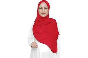 LINA & LILY Premium Chiffon Hijab Head Scarf Shawl Wrap for Muslim Women Lightweight