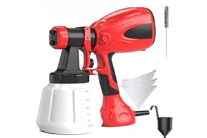 AIDISY Pistola per Verniciare, 650W Spruzzatore Vernice, Pistola a Spruzzo per Verniciare Contenitore da 1200ml, Pistola Vernice a Spruzzo con 4 Ugelli&3 Modalità, Spruzzatore Vernice per Muri, Mobilia, DIY