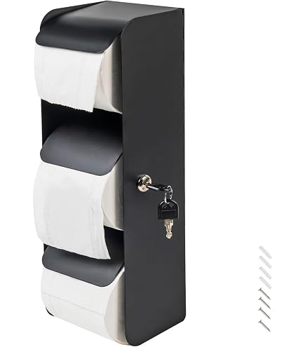 Dispensador De Papel Higiénico Triple Rollo Mediclinics - Acero Inoxidable, Con Ventana De Control Y Llave De Seguridad