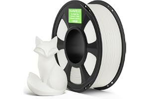 DEEPLEE Matta PLA 2.0 filament 1 kg matta vit | Matt PLA-yta, behagligt slät, mått ± 0,02 mm, filament med 3D-skrivare 1,75 mm