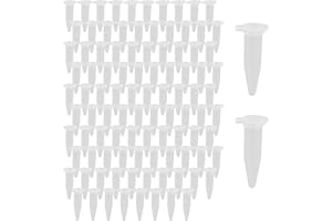 LAMXD 100PCS 1.5 ML Centrifuge Tubes Micro Plastic Centrifuge Tube Micro Test Tubes Sample Vial Clear Conical Suitable for Laboratories, Pigments, Biological Experiments, Lab Industrial Use