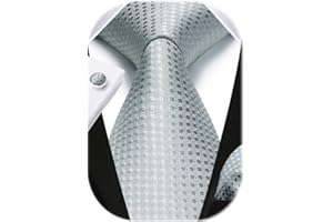 HISDERN Męski krawat w jednolitym kolorze i poszetka zestaw spinki do mankietów ślubne formalne krawaty biznesowe dla mężczyzn