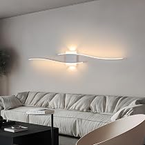 DELIPOP Wandleuchte LED – 16W, 1800LM, Schwarz, Warmweiß 3000K, Für Flur, Schlafzimmer, Wohnzimmer