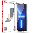POPIO Military-Grade Gorilla Tempered Glass Compatible For iPhone 13 Pro Max (Black) Edge To Edge Coverage With Easy Installation Kit