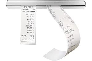 Dzmuero Bill Ticket Holder Porta Biglietti per ordini Grabber Ticket Hanging Rack per Tenere ordini, schede 1 pz (30 cm con Viti eEtichetta 3M)