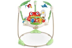 Fisher-Price Centro Attività Saltella e Gioca Amici della Foresta, il Ranocchio, Centro Attività per Neonati con Musica e Luci, K7198