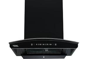 Hindware Smart Appliances Nadia IN 60 cm 1500 m³/hr Stylish Filterless Auto-Clean Kitchen Chimney With Metallic Oil Collector