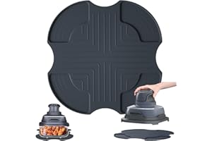 NIVAFER Sous-verre en silicone compatible avec Ninja FN101GY Crispi PowerPod, tapis de protection thermique pour friteuse à air Crispi, protection anti-chaleur et antidérapante pour plan de travail