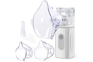 Nébuliseur Inhalateur Portable, Eqivei Inhalateur Nébulisateur Silencieux pour Enfant et Adulte, Aérosol Nébuliseur pour Le Traitement Des Maladies Des Voies Respiratoires