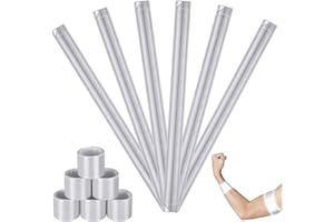 Sinmoe 6 Piezas de Bandas Reflectantes Pulseras de Bofetada de 40 cm Tiras Reflectantes Pulseras de Seguridad Banda a Presión de Alta Visibilidad para Ciclismo Correr Trotar Senderismo (Plata)