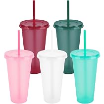 Mumufy Baustein-Becher 24er-Set – Mit Deckel & Strohhalm, 284 Ml, Wiederverwendbar Für Kinderpartys