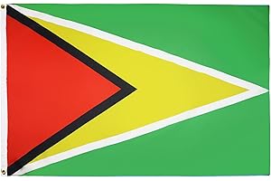 AZ FLAG - Drapeau Guyana - 150x90 cm - Drapeau Guyanien 100% Polyester Avec Oeillets Métalliques Intégrés - Pavillon 110 g