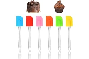 QZKJQDD 5 sztuk silikonowych skrobaków do ciasta, zdejmowana silikonowa łyżka kuchenna, elastyczna, odporna na wysokie temperatury, nieprzywierająca szpatułka silikonowa, łyżka kuchenna z silikonu