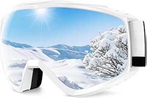 Findway Masque de Ski, Lunette de Ski pour Homme Femme Adulte, Masqué Ski OTG pour Ski et Snowboard Anti-buée, Anti-UV Photochromique Lentille Sphérique