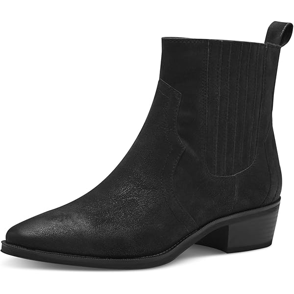 MARCO TOZZI Dames Bootie Zip Slip 2-25340-43 westernlaarzen, zwart, 39 EU