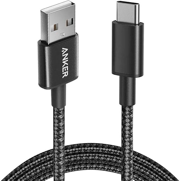 Anker USB-C to USB A 2.0 cable (6ft/1.8m), High Durability Long life Strong Fast Type C Braided Charging Cable Compatibl