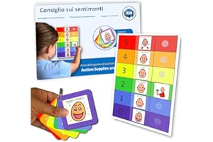 AUTISM SUPPLIES AND DEVELOPMENTS Consiglio sui Sentimenti - Italiano (Prodotto di Comunicazione visiva in plastica Impermeabile per autismo, Bambini autistici)