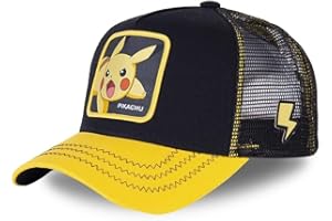 CAPSLAB Casquette Enfant Pikachu, Casquette Garcon, Pokemon, Athlétique et Coupe décontractée