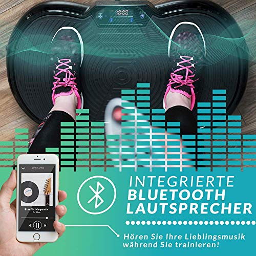 Plataforma Vibratoria Bluefin Fitness Ultra Slim | 5 Programas + 180 Niveles | Altavoces Bluetooth | Fácil de Guardar | Elegante Diseño Británico | Rendimiento de Por Vida