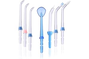 YOUNGDO Reemplazo de Boquillas Accesorios de boquillas clásicas de Irrigador Dental para Irrigadores Bucales de 800ML/600ML (7 Boquillas Multifuncionales)