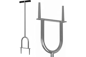 Garden Lawncare Guy Hollow Core Lawn Aerator - Fork Aerating Tool for Improving Grass - Anti-Clog Design