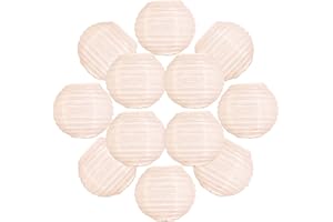 SKYLANTERN 12 farolillos de papel de 10 cm de pesca, colgante de bola de papel de 10 cm (12 pulgadas), tipo linterna japonesa para decoración de boda, 12 piezas, el Must de la gama de lámparas de papel,