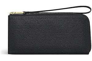 RADLEY London Alba Place Large Zip Around Matinee Purse for Women in Leather, with Wristlet Strap, Laser-cut Monogram & 12 Interior Card Slots