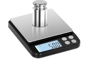 Steinberg Systems SBS-TW-500 cyfrowa waga stołowa 500 g / 0,01 g wyświetlacz LCD waga przemysłowa waga platforma 101 x 101 mm