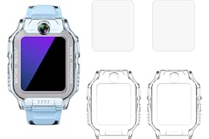 WHYNOTRY Etui ochronne i ochrona wyświetlacza do zegarka imoo Watch Phone Z7, lepiej chroń zegarek swojego dziecka, 2 przezroczyste etui ochronne + 2 folie ochronne